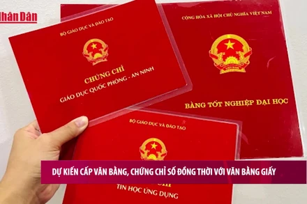 [Video] Dự kiến cấp văn bằng, chứng chỉ số đồng thời với văn bằng giấy