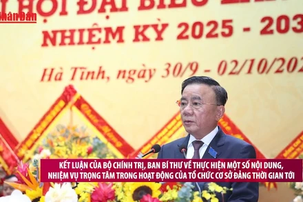 [Video] Kết luận của Bộ Chính trị, Ban Bí thư về thực hiện một số nội dung, nhiệm vụ trọng tâm trong hoạt động của tổ chức cơ sở đảng thời gian tới