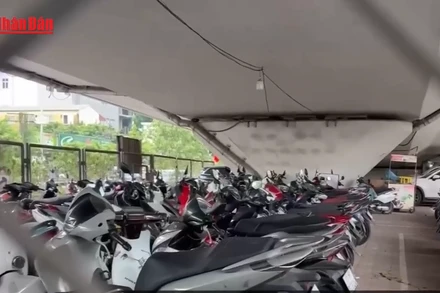 [Video] Hà Nội xóa bãi trông giữ xe dưới gầm cầu cạn trước 30/10 