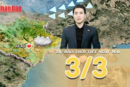 [Video] Dự báo thời tiết đêm nay và ngày mai 3/3/2026: Thời tiết chuyển biến mạnh với mưa rào và dông diện rộng