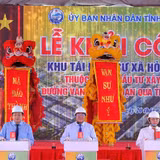 Lãnh đạo tỉnh Tây Ninh ấn nút khởi công Khu tái định cư xã Hòa Khánh thuộc Dự án thành phần 1-4 của Dự án đường Vành đai 4 Thành phố Hồ Chí Minh.