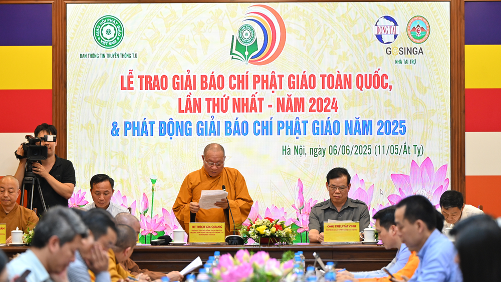 Hòa thượng Thích Gia Quang phát biểu tại buổi lễ. thiet-ke-chua-co-ten-4.png