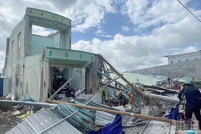 [Video] Dông lốc làm sập và tốc mái gần 300 nhà dân tại Đồng Tháp, 17 người bị thương