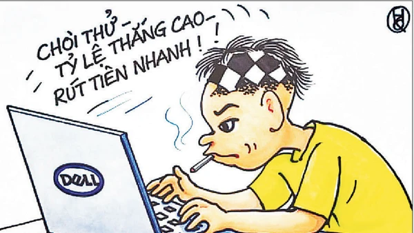 Góc biếm họa: Cảnh giác với bẫy cá độ trực tuyến