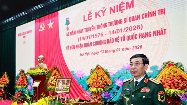 Đại tướng Phan Văn Giang phát biểu tại buổi lễ. (Ảnh:qdnd.vn)