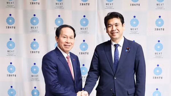 Phó Thủ tướng Lê Tiến Châu tiếp Bộ trưởng Giáo dục, Văn hóa, Thể thao, Khoa học và Công nghệ Nhật Bản. (Ảnh: VGP)