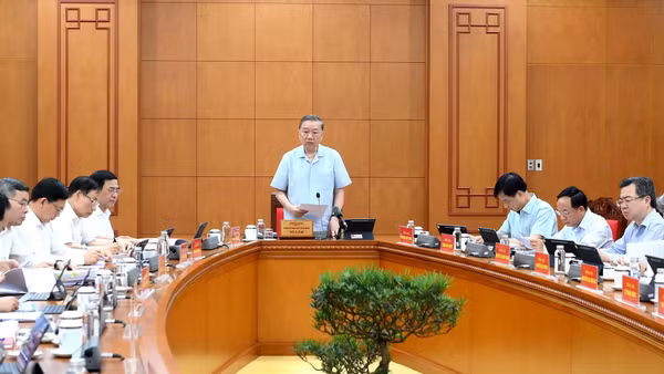 Tổng Bí thư, Chủ tịch nước Tô Lâm chủ trì cuộc làm việc.