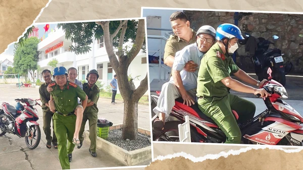 Cán bộ, chiến sĩ công an đã chia “từng mũi” đến từng nhà, chở từng người đến trụ sở công an để chụp hình, đổi thẻ đảng.