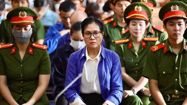 Bị cáo Lê Thúy Hằng tại phiên tòa sơ thẩm.