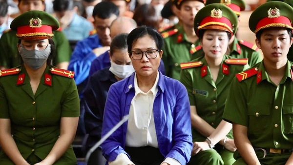 Bị cáo Lê Thúy Hằng tại phiên tòa sơ thẩm.