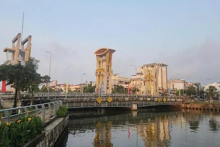 Cống Kinh Nhánh, phường Rạch Giá, tỉnh An Giang chủ động giữ ngọt.