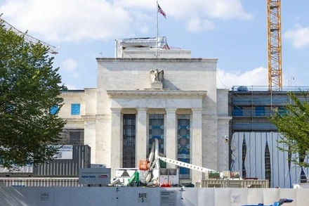 Ảnh Tòa nhà Cục Dự trữ Liên bang Hoa Kỳ tại Washington D.C. chụp ngày 24/7/2025. (Ảnh: THX)