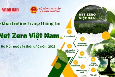 Sáng 14/10, Báo Nhân Dân phối hợp Bộ Nông nghiệp và Môi trường chính thức ra mắt Chuyên trang “Net Zero Việt Nam” tại địa chỉ https://netzero.nhandan.vn. (Ảnh minh họa)