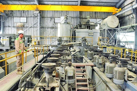 Hệ thống lọc tách tro xỉ để làm vật liệu xây dựng tại Công ty cổ phần Sông Đà Cao Cường.