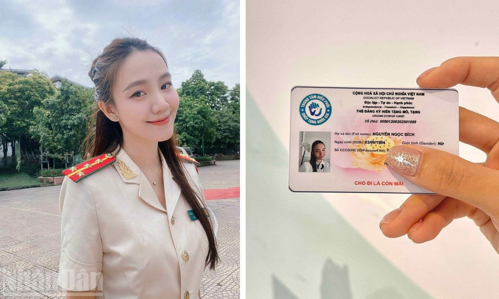 Nguyễn Ngọc Bích (công tác tại Công an TP. Hà Nội) đi đến quyết định hiến tạng sau quá trình suy nghĩ kéo dài nhiều năm. ndo_bl_213.jpg