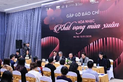Quang cảnh họp báo Hòa nhạc "Khát vọng mùa xuân".