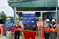 Đại diện các cơ quan tham dự tại Lễ khởi động Dự án thí điểm tái sử dụng nước thải tại khu công nghiệp DEEP C Hải Phòng 2.