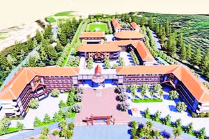 Phối cảnh trường liên cấp bán trú tại A Lưới, thành phố Huế.