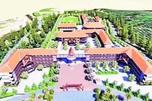 Phối cảnh trường liên cấp bán trú tại A Lưới, thành phố Huế.