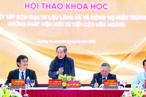 Hội thảo “Thời kỳ Tây Sơn qua tư liệu làng xã và dòng họ tại miền trung- Những phát hiện mới từ góc nhìn liên ngành”.