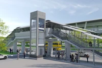 Vị trí lắp đặt thang máy tại các cầu vượt bộ hành nhà ga trên cao thuộc tuyến Metro số 1 (Bến Thành-Suối Tiên).