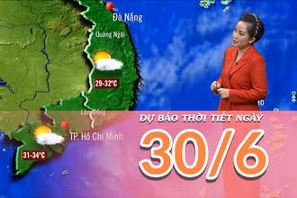 [Video] Dự báo thời tiết ngày 30/6/2025: Mưa lớn trên diện rộng tiếp diễn tại Bắc Bộ