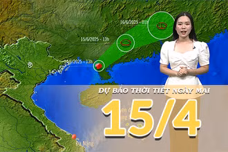 [Video] Dự báo thời tiết đêm nay và ngày mai 15/6/2025: Bão số 1 suy yếu