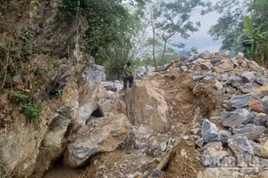 Công trình kênh Phai Hóa ở xóm Tảng Cải, xã Nam Tuấn, tỉnh Cao Bằng chậm tiến độ kéo dài.