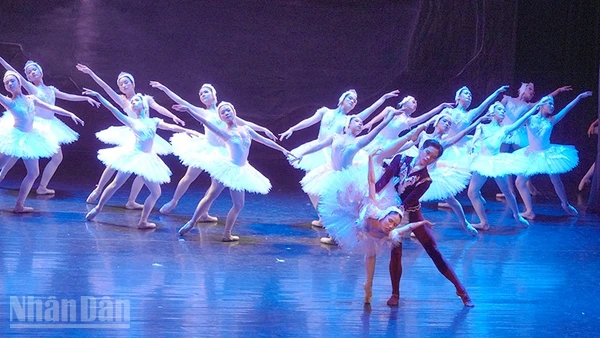 Lần đầu tiên Nhà hát Giao hưởng, Nhạc, Vũ kịch Thành phố Hồ Chí Minh dựng vở ballet Hồ Thiên Nga. (Ảnh: LINH BẢO)