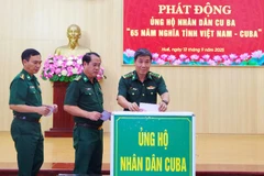 Ban Chỉ huy Bộ đội Biên phòng thành phố Huế phát động ủng hộ nhân dân Cuba.