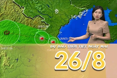[Video] Dự báo thời tiết đêm nay và ngày mai 26/8/2025: Bão số 5 tiếp tục gây mưa diện rộng