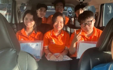 Những nụ cười của các thí sinh đặc biệt. (Ảnh: Q.Q)