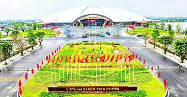 Trung tâm Triển lãm Việt Nam tại xã Đông Anh (Hà Nội). (Ảnh MẠNH QUÂN)