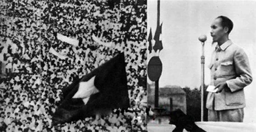 Ngày 2/9/1945, tại Quảng trường Ba Đình, Hà Nội, Chủ tịch Hồ Chí Minh đọc bản "Tuyên ngôn độc lập", khai sinh ra nước Việt Nam Dân chủ Cộng hòa. Ảnh tư liệu