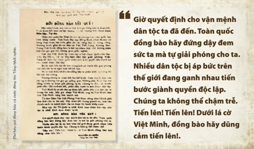 Ngày 18/8/1945, Chủ tịch Hồ Chí Minh gửi thư kêu gọi đồng bào cả nước đứng lên Tổng khởi nghĩa