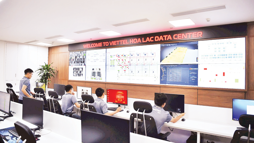 Trung tâm dữ liệu - Data Center của Viettel tại Khu công nghệ cao Hòa Lạc. (Ảnh TUẤN KIỆT)