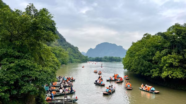 Khu du lịch sinh thái Tràng An tạm dừng toàn bộ hoạt động từ ngày 23/8. (Ảnh: Yến Trinh)