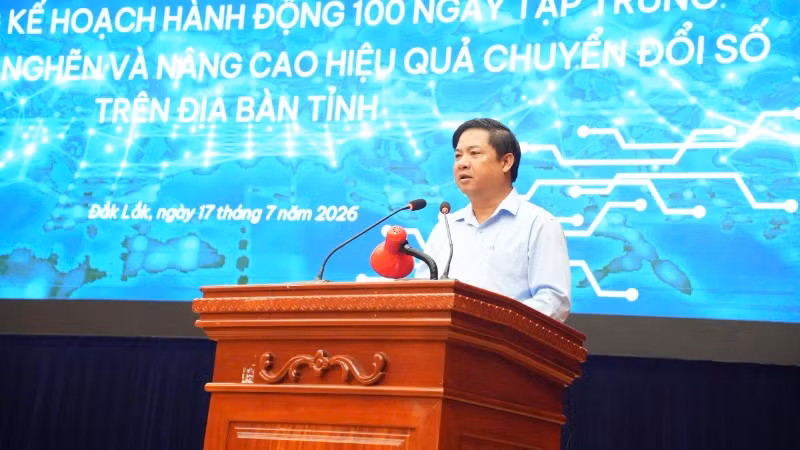 Bí thư Tỉnh ủy Đắk Lắk Lương Nguyễn Minh Triết phát biểu tại chương trình phát động.