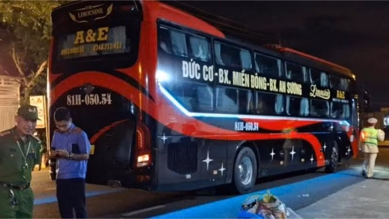 Hiện trường vụ tai nạn.