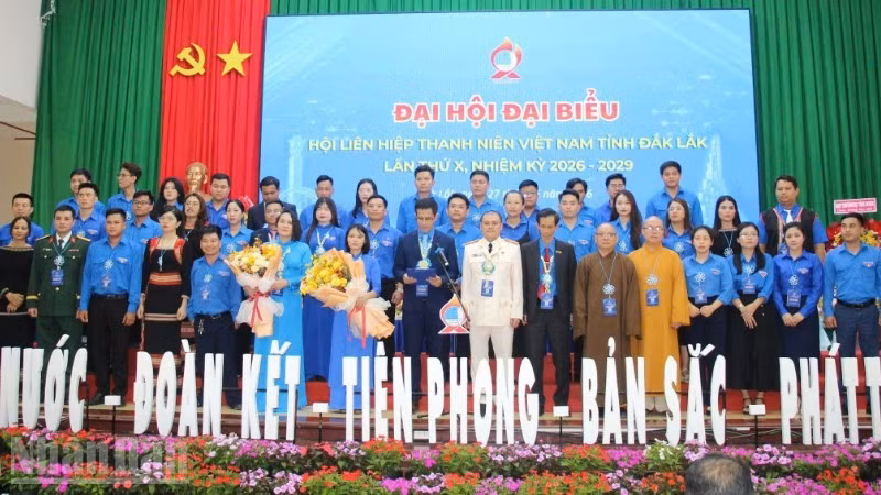 Ban Chấp hành Hội Liên hiệp Thanh niên Việt Nam tỉnh Đắk Lắk khóa X, nhiệm kỳ 2026-2029 ra mắt nhận nhiệm vụ.