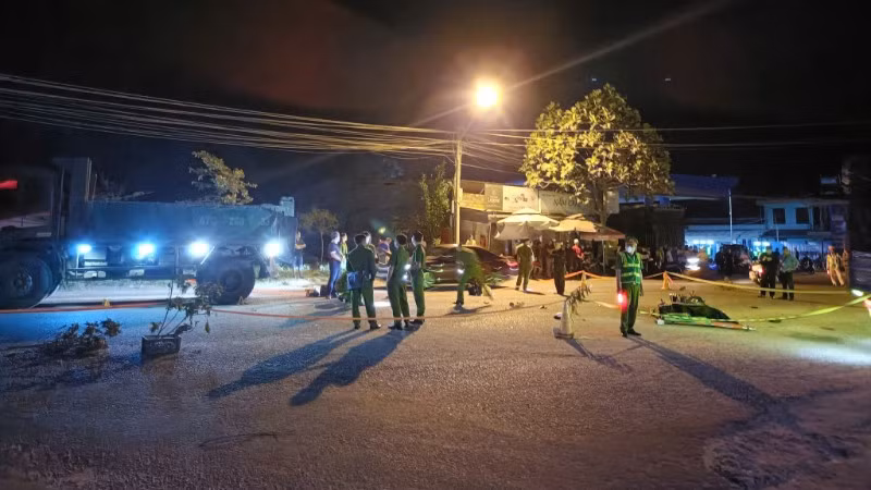 Hiện trường vụ tai nạn.