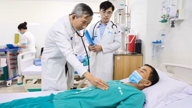 Bệnh nhân B.H.T. khi đang điều trị tại Bệnh viện Đa khoa Thiện Hạnh.