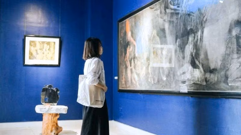 Hơn 100 tác phẩm hội họa, điêu khắc và phù điêu của cố danh họa Lê Bá Đảng được giới thiệu đến công chúng tại Trung tâm Nghệ thuật Lê Bá Đảng.