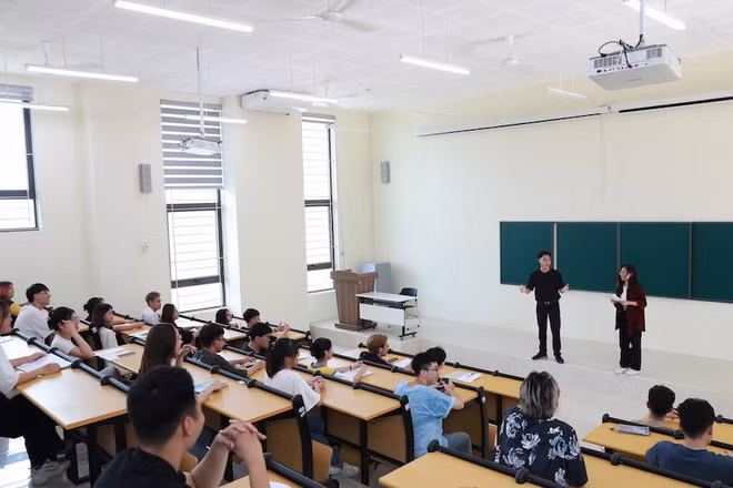 Học tập tại giảng đường Đại học Quốc gia Hà Nội. (Ảnh: VNU)