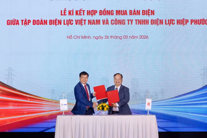 Đại diện Tập đoàn Điện lực Việt Nam (EVN) và Công ty Trách nhiệm hữu hạn Điện lực Hiệp Phước ký kết Hợp đồng mua bán điện (PPA) cho Dự án Nhà máy điện LNG Hiệp Phước-Giai đoạn I.
