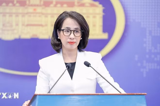 Người phát ngôn Bộ Ngoại giao Việt Nam Phạm Thu Hằng. (Ảnh: TTXVN phát)