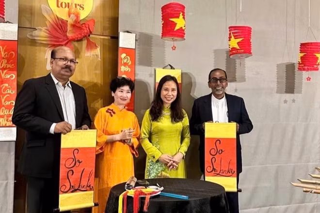 Các đại biểu Sri Lanka đến với sự kiện "Sips of Vietnam" and "Soul of Viet Nam". (Ảnh: Đại sứ quán Việt Nam tại Sri Lanka cung cấp)