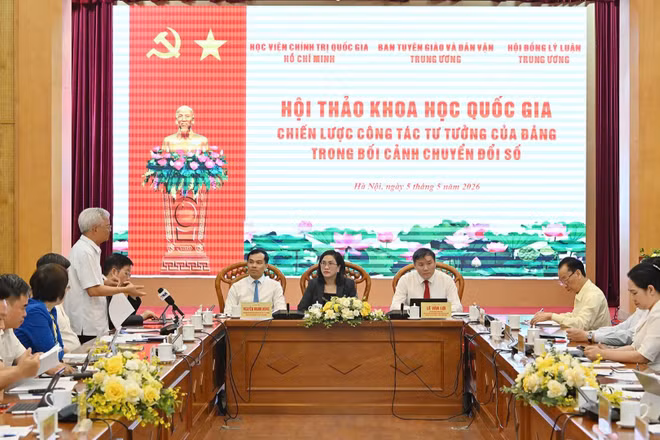 Hội thảo khoa học quốc gia "Chiến lược công tác tư tưởng của Đảng trong bối cảnh chuyển đổi số". (Ảnh: THỦY NGUYÊN)
