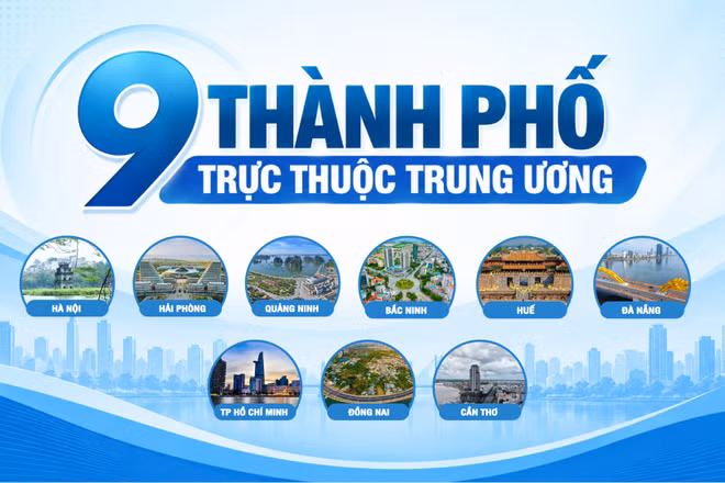 [Infographic] Tổng quan về 9 thành phố trực thuộc Trung ương