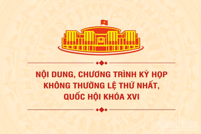 [Infographic] Nội dung, chương trình dự kiến Kỳ họp không thường lệ thứ nhất, Quốc hội khóa XVI